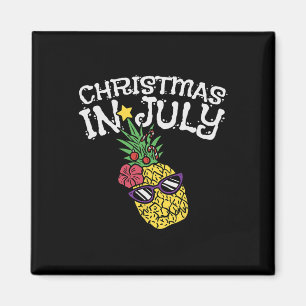 Íman Natal Em Julho Abacaxi Divertido Verão Tropical
