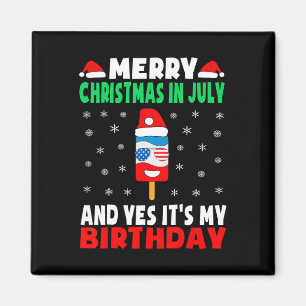 Íman Natal Em Julho Camisa De Aniversário Picolé No Pap