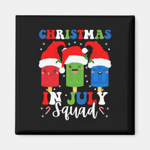 Íman Natal Em Julho Esquadrão Chapéus De Papai Noel Pic