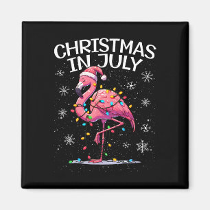 Íman Natal Em Julho Flamingo Papai Noel Verão Xmas Mulh