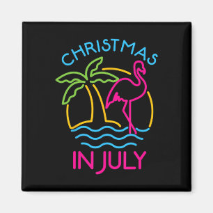 Íman Natal Em Julho Flamingo Rosa Chapéu De Papai Noel