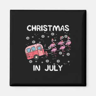 Íman Natal Em Julho Flamingo Trailer Verão Xmas Cam