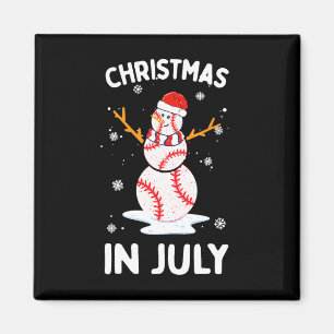 Íman Natal Em Julho Funny Baseball Boneco De Neve Homen