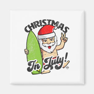 Íman Natal Em Julho Funny Santa Claus Gráfico De Verão
