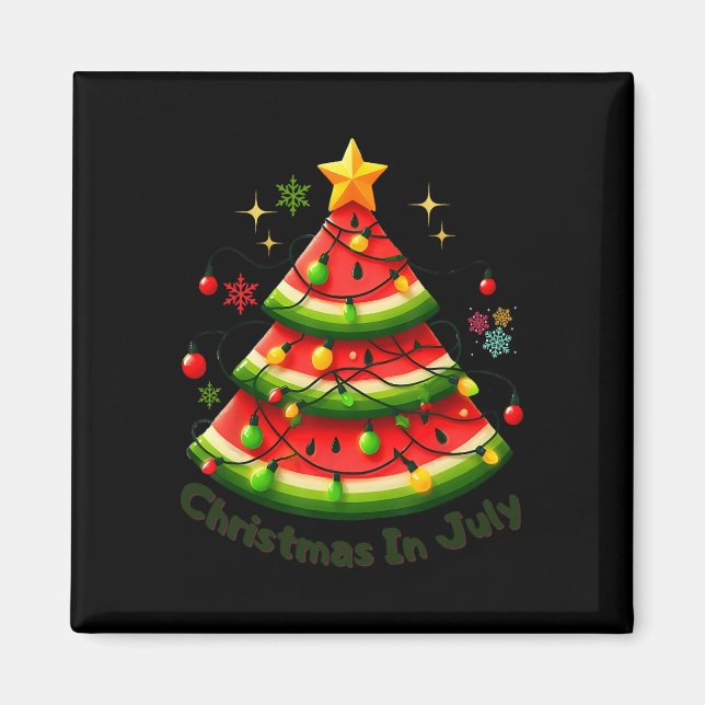 Íman Natal Em Julho Funny Watermelon Natal Verão (Frente)