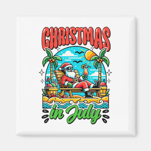Íman Natal Em Julho Papai Noel Festa De Praia De Verão