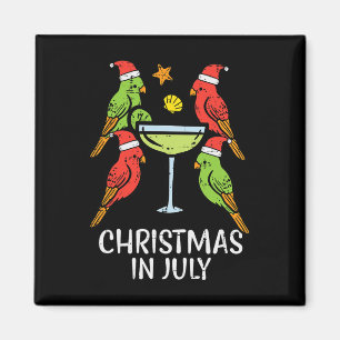 Íman Natal Em Julho Pássaros Papagaios Verão Xmas Mulhe