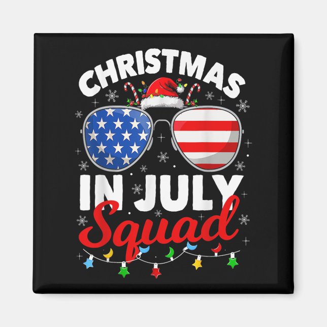 Íman Natal Em Julho Squad Summer Beach Papais noeis No  (Frente)