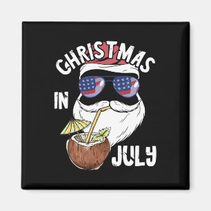 Íman Natal Em Julho Verão Papai Noel Havaiano Coco Dri