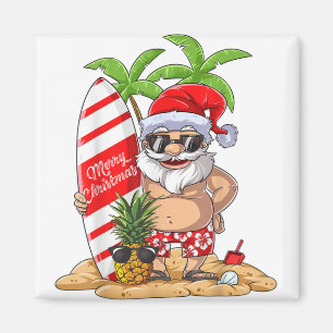Íman Natal em Papais noeis de julho Surf de Verão do Ha