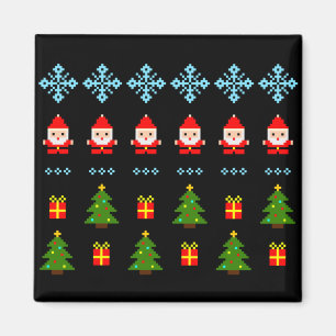 Íman Natal em Pixel Art