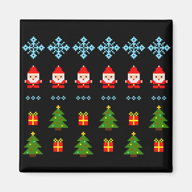 Íman Natal em Pixel Art (Frente)