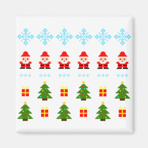 Íman Natal em Pixel Art