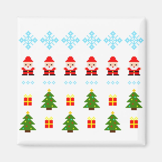 Íman Natal em Pixel Art (Frente)