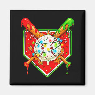 Íman Natal engraçado de beisebol sorvete gotejamento ho