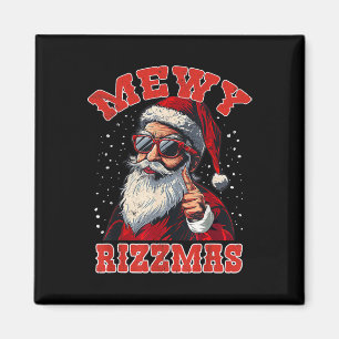 Íman Natal Engraçado do Gato Santa Miando Rizz Homens