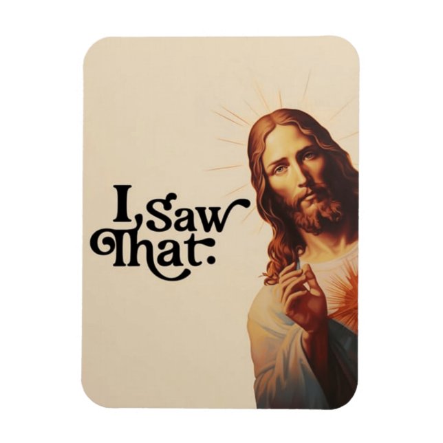 Íman Natal engraçado, Eu vi aquilo, Jesus, Eu vi aquilo (Vertical)