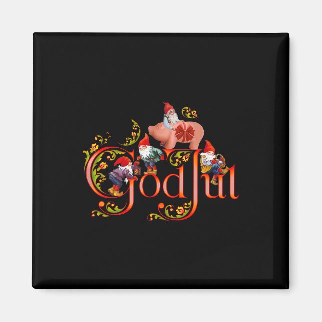 Íman Natal escandinavo Deus Jul Marzipan Pig (Frente)