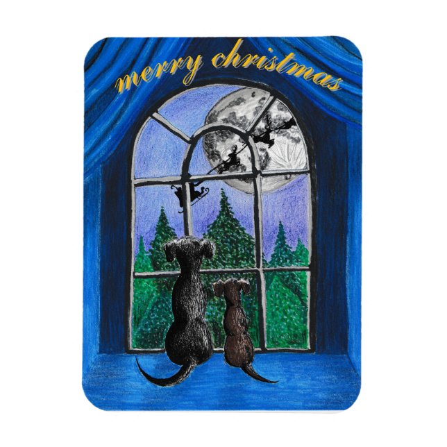 Íman natal, "esperando papais noeis" (Vertical)