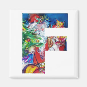 ÍMAN NATAL F LETRA / PAPAIS NOEIS COM ÁRVORE DE NATAL