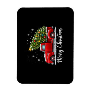 Íman Natal Feliz Natal Caminhão Vermelho Árvore Homens 