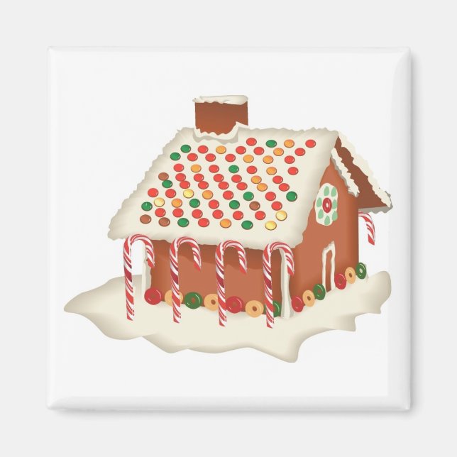 Íman Natal Feriado Gengibre de Gingerpão de algodão Nat (Frente)