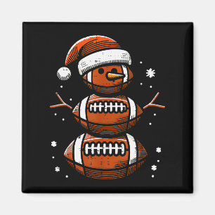 Íman Natal Futebol Americano Boneco de Neve Xmas Esport