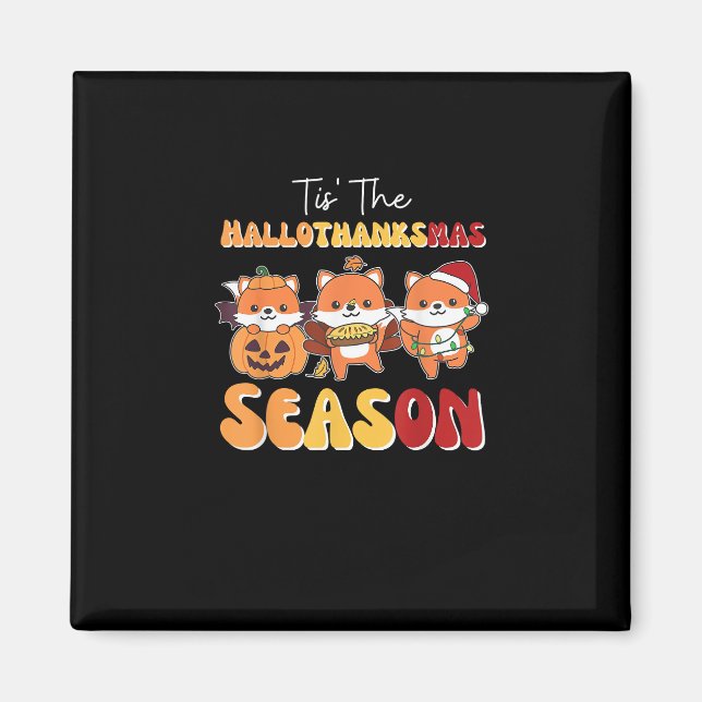 Íman Natal Halloween Esta É A Época De Hallothanksmas (Frente)