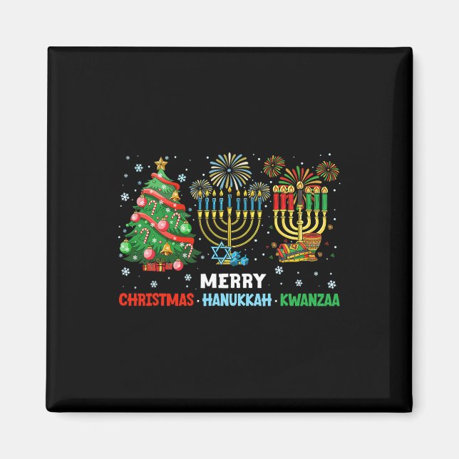 Íman Natal Hanukkah Kwanzaa Feliz Feriados Corresponden (Frente)
