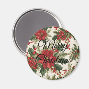 Íman Natal Holly & Berries Magnet