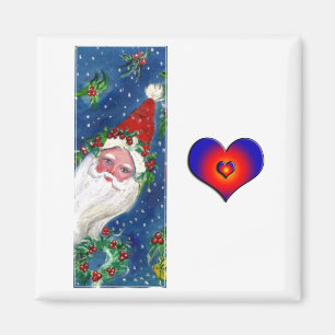 ÍMAN NATAL I CARTA / PAPAIS NOEIS MONOGRAMA DE FITA VER