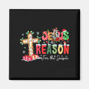 Íman Natal Jesus Razão Temporada Xmas Cristão Homens W