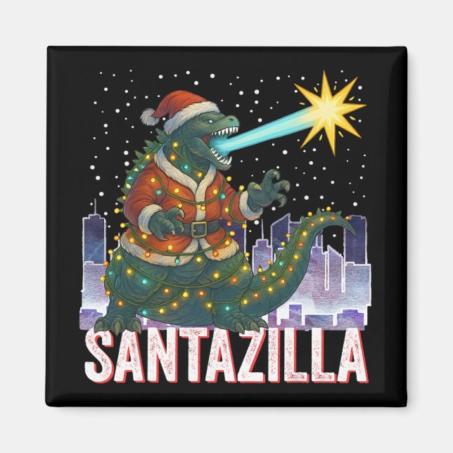 Íman Natal Kaiju Santazilla Monstro Japonês Dinossauro (Frente)