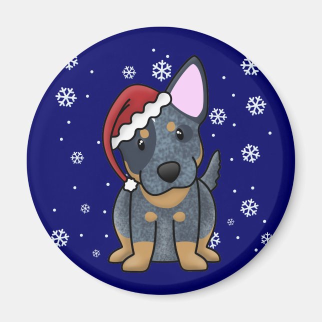 Íman Natal Kawaii Blue Heeler (Frente)