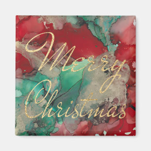 Íman Natal Magnet Square Coloridamente Dourado Natal