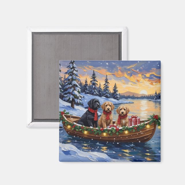 Íman Natal no Barco do Bernedoodle (Front/Back)