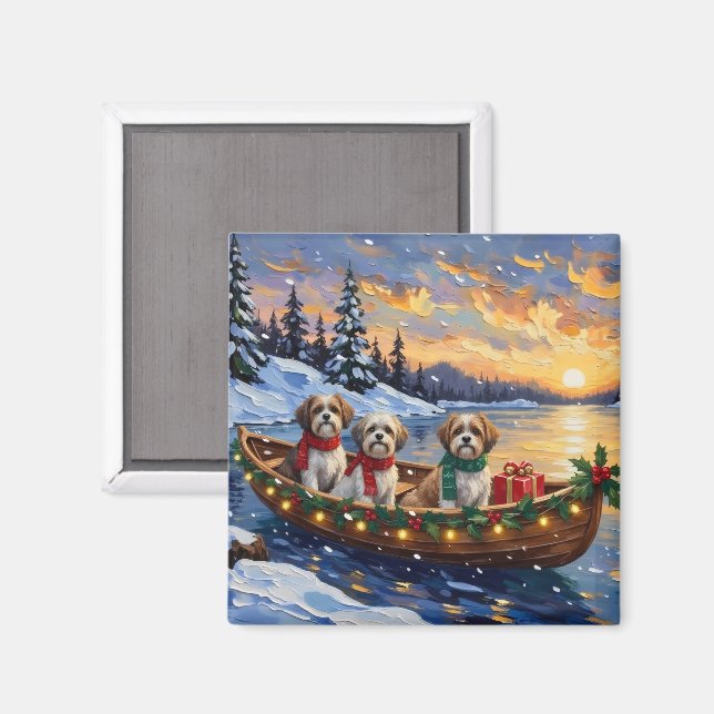 Íman Natal no Barco Malti Tzu (Front/Back)