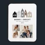 Íman Natal no Japão moderno Casas nórdicas 3 fotos<br><div class="desc">Natal no Japão moderno Casas nórdicas na moda simples 3 design de cartão de feriado</div>