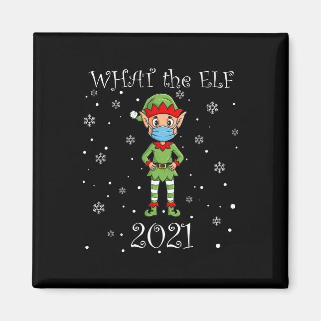 Íman Natal O Que O Elf 2021 Divertido Xmas (Frente)