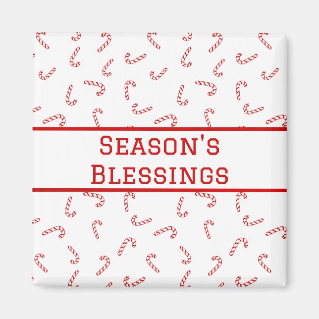 Íman Natal personalizado de canas candi (Frente)