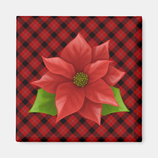 Íman Natal Poinsettia Magnet (Frente)