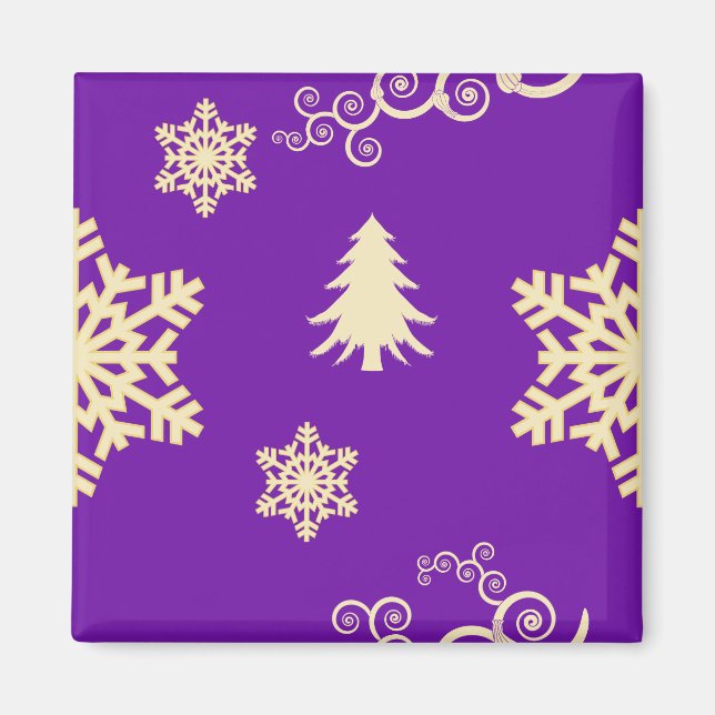 Íman Natal roxo (Frente)