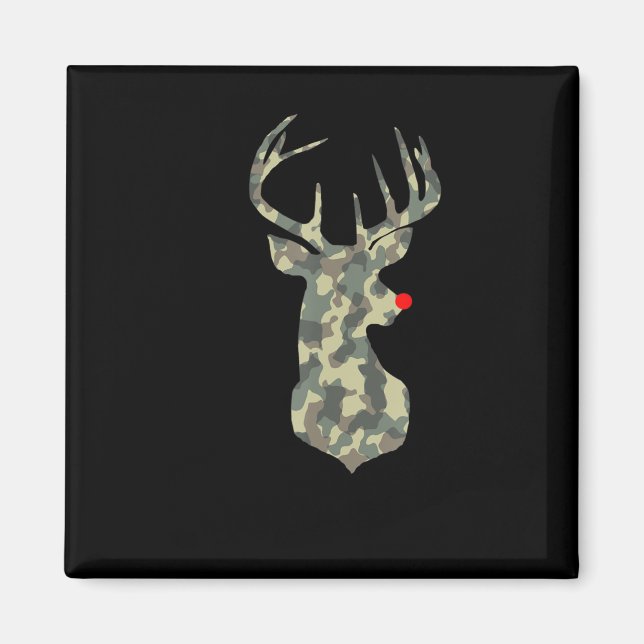 Íman Natal Rudolf Reindeer Red Nose camo hu (Frente)