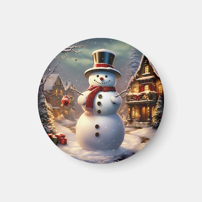 Íman Natal Snowman Magnet (Frente)