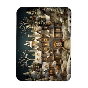Íman Natal Snowy Manor Storybook Wonderland