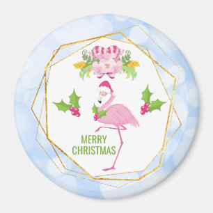 Íman Natal tropical de Flamingo rosa