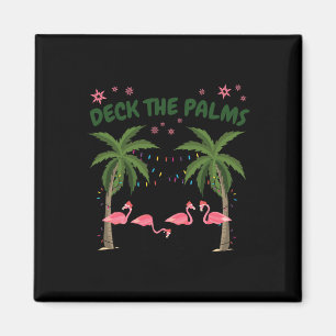 Íman Natal Tropical Flórida Flamingo Decorar As Palmeir