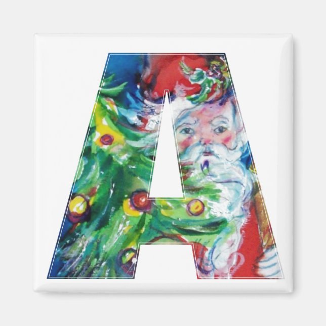 ÍMAN NATAL UMA CARTA/PAPAIS NOEIS COM ÁRVORE DE NATAL (Frente)