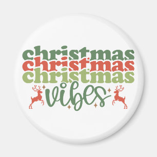 Íman Natal Vibes Retro Groovy Feriados de Natal