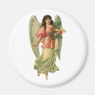 Íman Natal vintage, anjo antigo do Victorian
